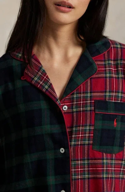 Polo Ralph Lauren Madison Plaid Cotton Pajamas In Red