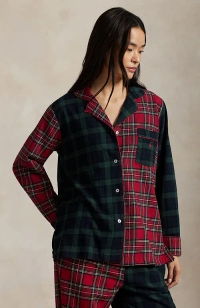 Polo Ralph Lauren Madison Plaid Cotton Pajamas In Red