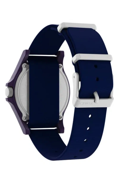 Timex ® X Fortnite® Acadia Nato Strap Watch, 40mm In Blue