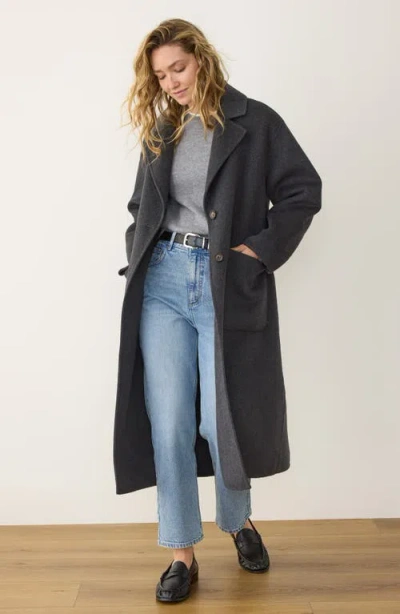 Marine Layer Colette Oversize Longline Coat In Gray