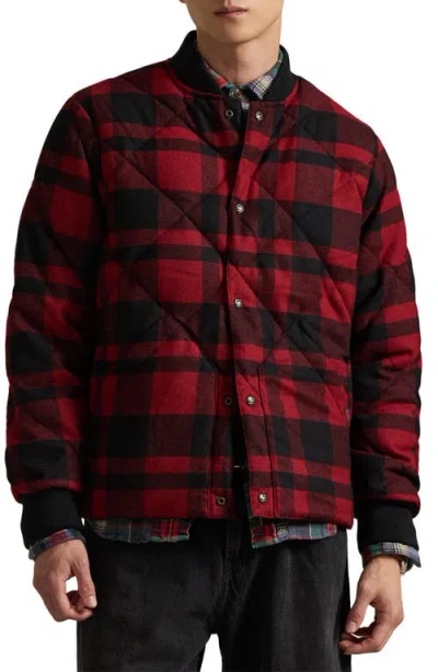 Polo Ralph Lauren Buffalo Check Wool Blend Jacket In Multi