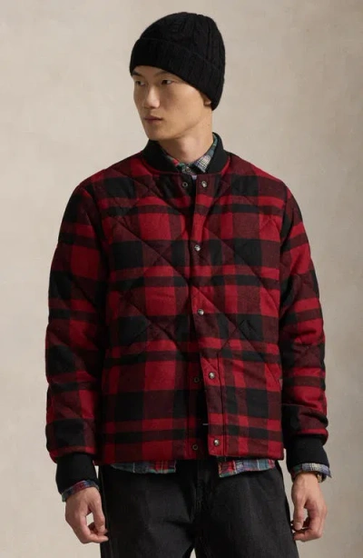 Polo Ralph Lauren Buffalo Check Wool Blend Jacket In Multi