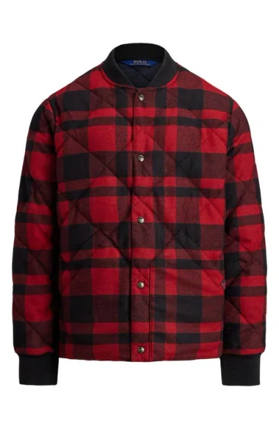 Polo Ralph Lauren Buffalo Check Wool Blend Jacket In Multi