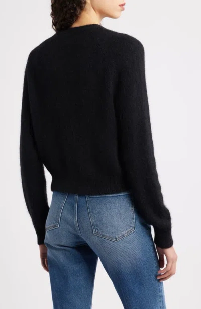 Doen Crystal-button Petra Cardigan In Black