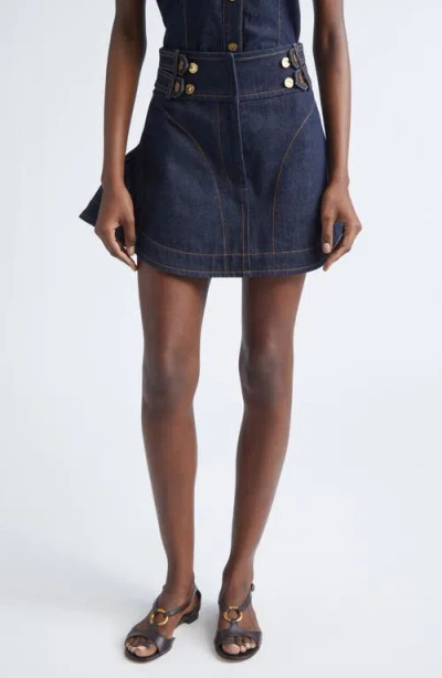 Zimmermann Denim Cargo Miniskirt Night Sky In Blue
