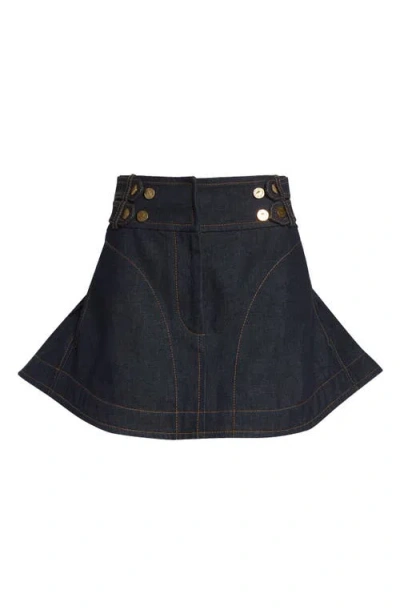 Zimmermann Denim Cargo Miniskirt Night Sky In Blue