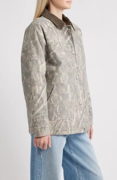 Thread & Supply Stretch Cotton Twill Chore Coat In Blue