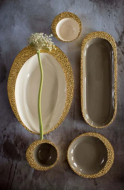 Lunares Cosmos Long Tray In Brown