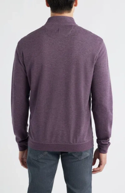 Johnnie-o Sully Quarter Zip Pullover In Purple