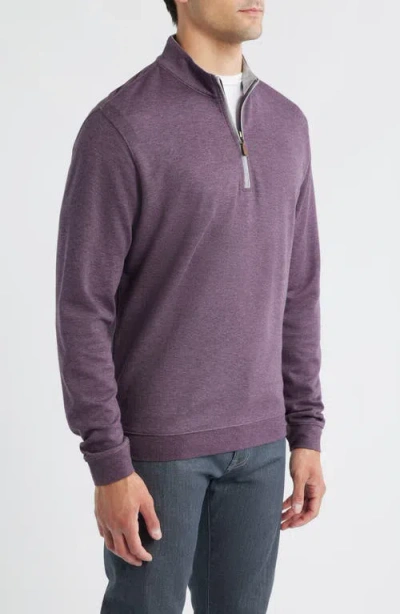 Johnnie-o Sully Quarter Zip Pullover In Purple