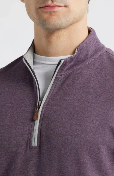 Johnnie-o Sully Quarter Zip Pullover In Purple