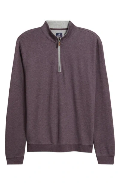 Johnnie-o Sully Quarter Zip Pullover In Purple