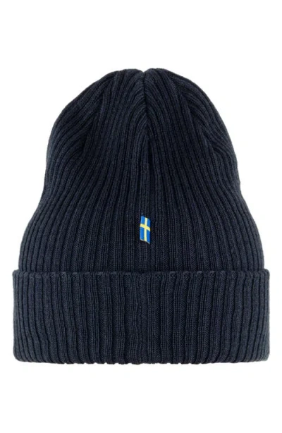Fjall Raven Fjällräven Ribbed Performance Beanie In Black