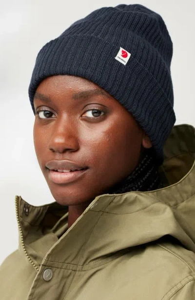 Fjall Raven Fjällräven Ribbed Performance Beanie In Black