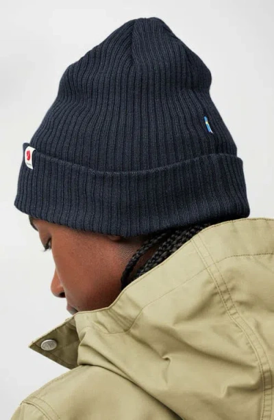 Fjall Raven Fjällräven Ribbed Performance Beanie In Black
