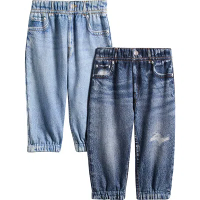 Rag & Bone Mini Miramar Assorted 2-pack Cotton Terry Jogger Jeans In Blue