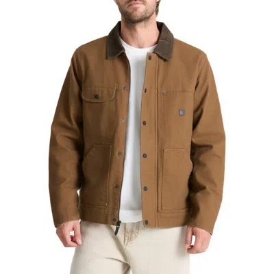 Roark Open Roads Waxed Canvas Jacket In Brown