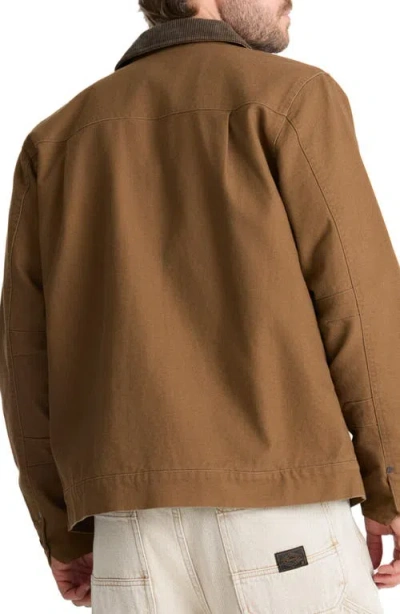 Roark Open Roads Waxed Canvas Jacket In Brown