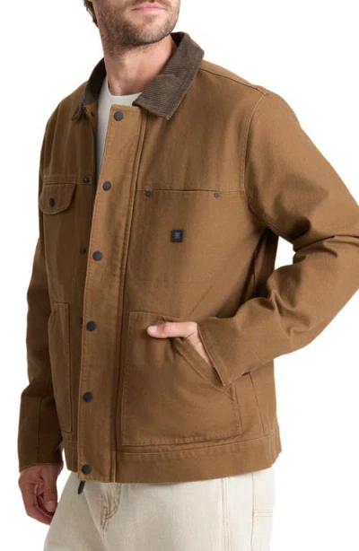 Roark Open Roads Waxed Canvas Jacket In Brown