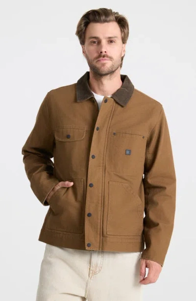 Roark Open Roads Waxed Canvas Jacket In Brown