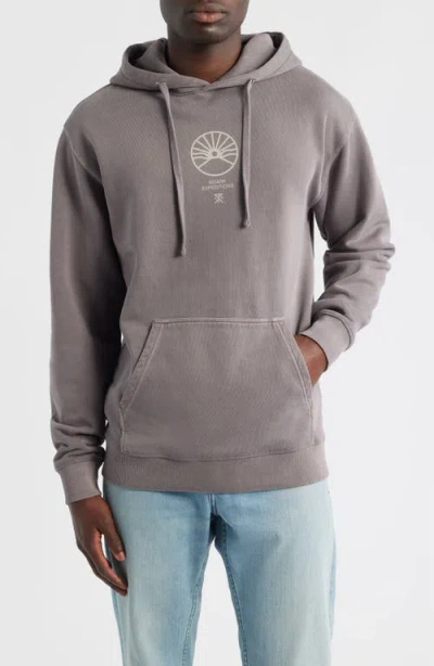 Roark Expeditions Oversize Cotton Graphic Hoodie In Gray