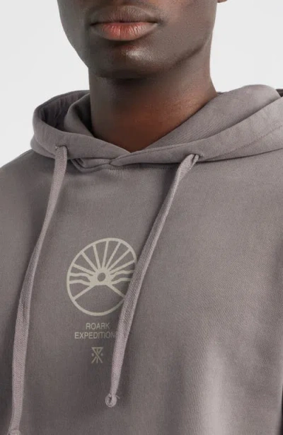 Roark Expeditions Oversize Cotton Graphic Hoodie In Gray