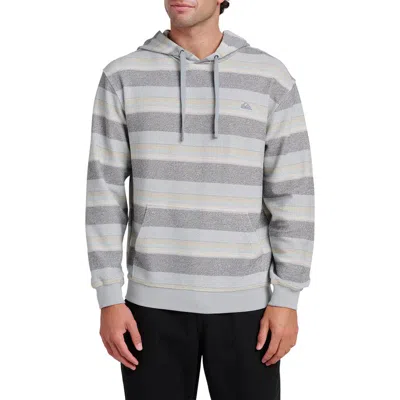 Quiksilver Great Otway Stripe Hoodie In Gray