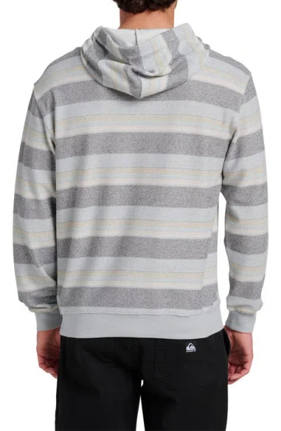 Quiksilver Great Otway Stripe Hoodie In Gray