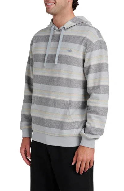 Quiksilver Great Otway Stripe Hoodie In Gray