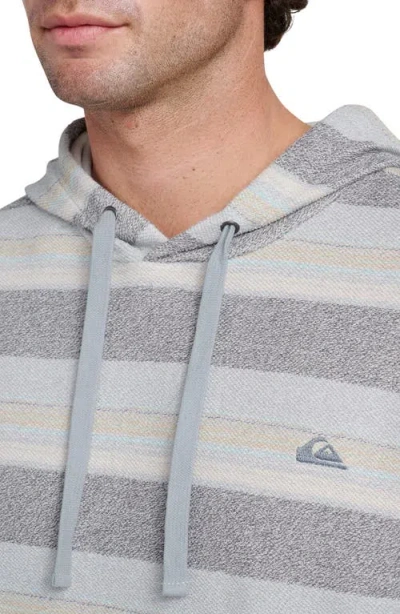 Quiksilver Great Otway Stripe Hoodie In Gray
