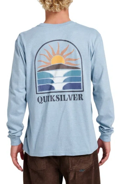 Quiksilver Dawn Patrol Long Sleeve Graphic T-shirt In Blue