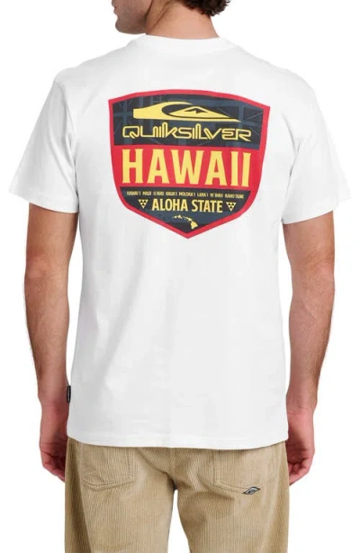 Quiksilver Hi Shield Cotton Graphic T-shirt In White