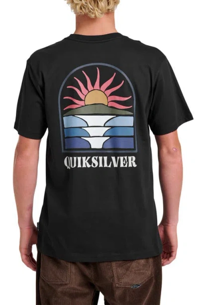 Quiksilver Dawn Patrol Graphic T-shirt In Black
