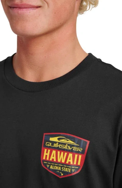 Quiksilver Hi Shield Cotton Graphic T-shirt In Black
