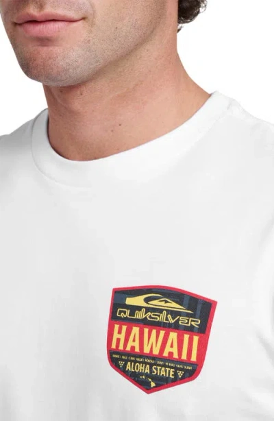 Quiksilver Hi Shield Cotton Graphic T-shirt In White