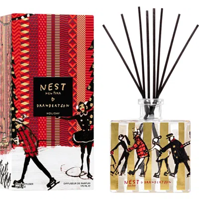 Nest New York X Drawbertson Holiday Decorative Reed Diffuser In Multi