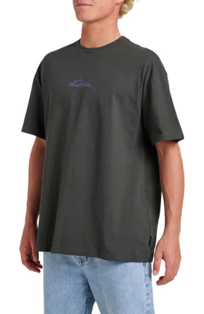 Quiksilver Jungle Cat Oversize Graphic T-shirt In Black