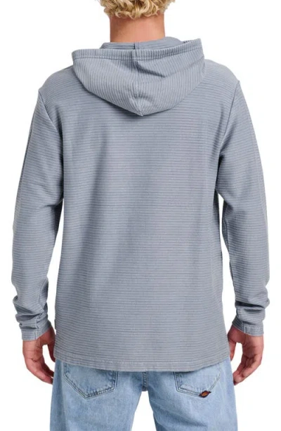 Quiksilver Alamitos Stripe Long Sleeve Hooded Top In Blue