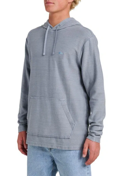 Quiksilver Alamitos Stripe Long Sleeve Hooded Top In Blue