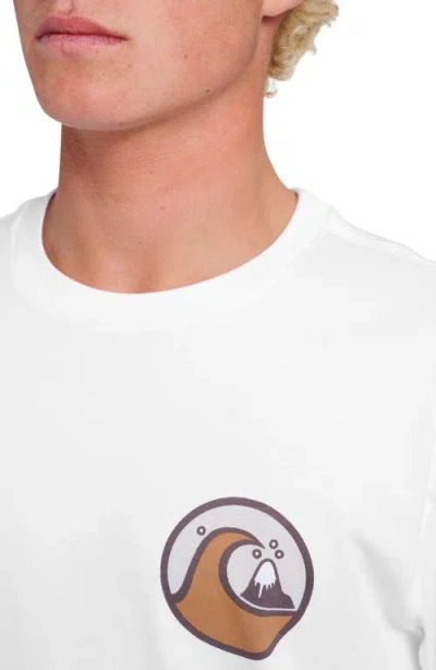 Quiksilver Jungle Wave Graphic T-shirt In White