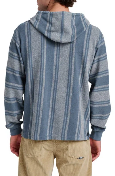 Quiksilver Playa Stripe Henley Hoodie In Blue