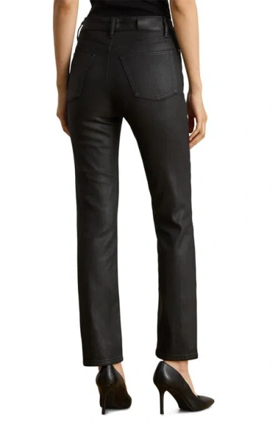 Ralph Lauren Women's Coated Straight Ankle Jeans In Black