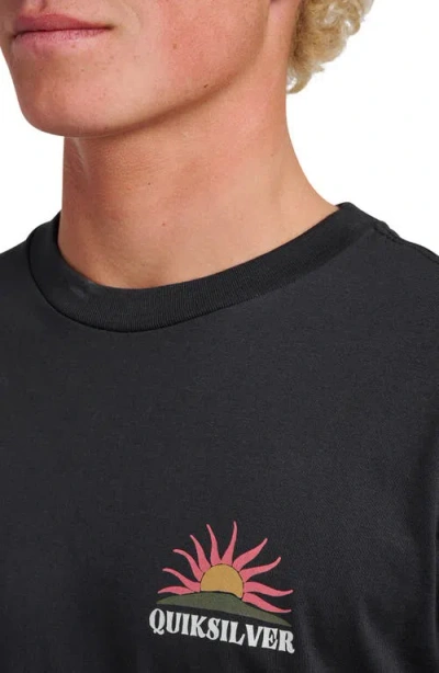 Quiksilver Dawn Patrol Long Sleeve Graphic T-shirt In Black