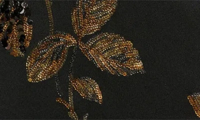 Vince Camuto Sequin Puff Sleeve Satin Sheath Dress In Multi