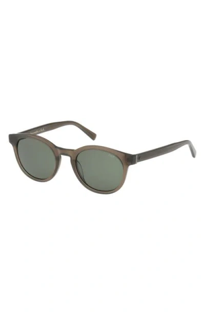 Abercrombie & Fitch 50mm Round Sunglasses In Green