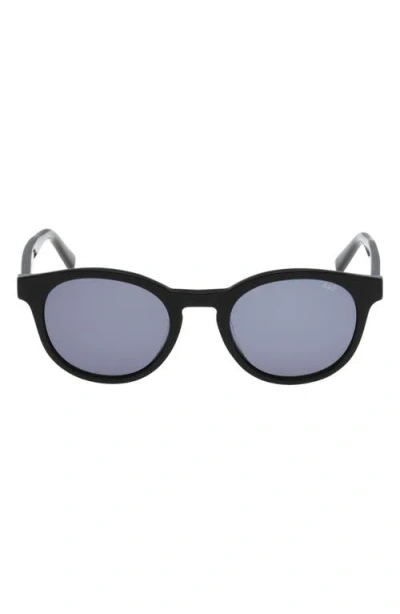 Abercrombie & Fitch 50mm Round Sunglasses In Black