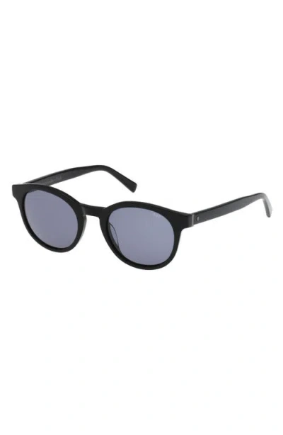 Abercrombie & Fitch 50mm Round Sunglasses In Black