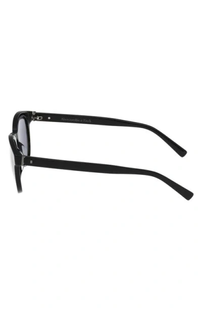 Abercrombie & Fitch 50mm Round Sunglasses In Black
