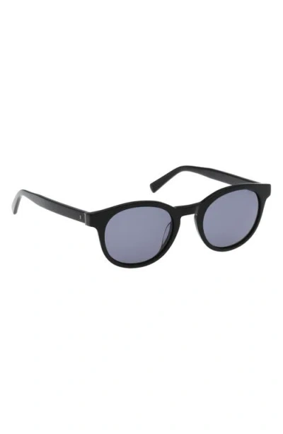 Abercrombie & Fitch 50mm Round Sunglasses In Black