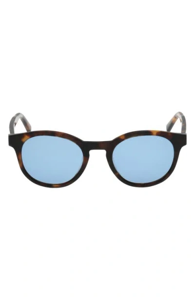 Abercrombie & Fitch 50mm Round Sunglasses In Blue